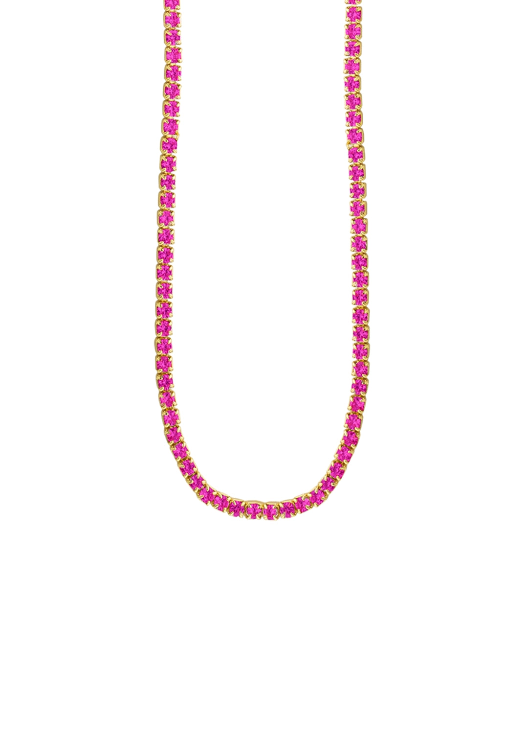 NECKLACE - FUCHSIA TENNIS