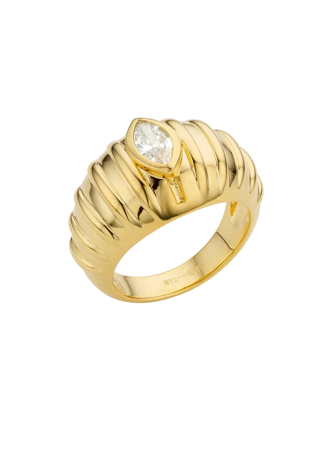 RING - WHITE STONE CARRIE