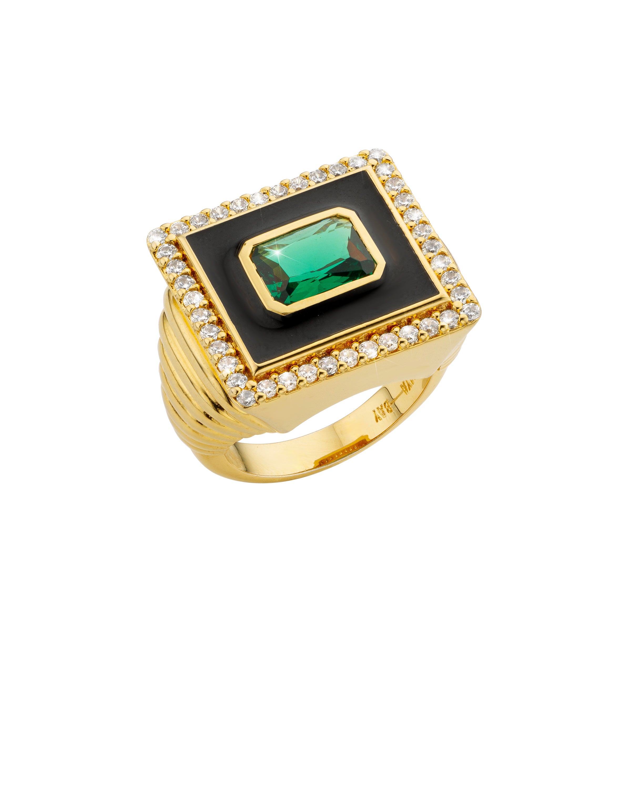 RING - GREEN STONE TANYA