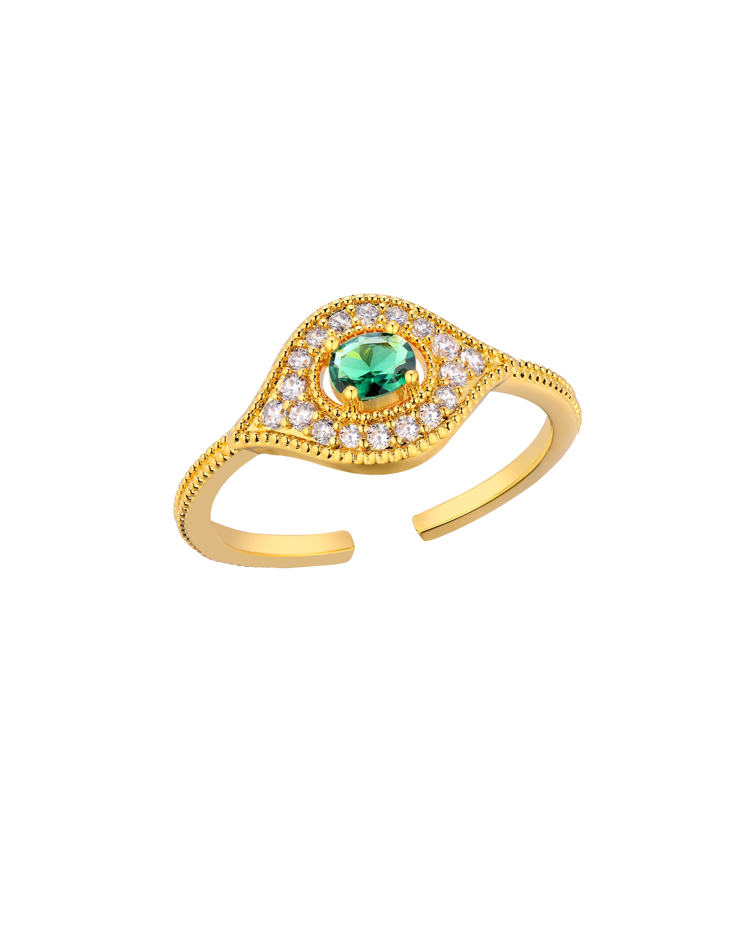BAGUE - GREEN MAJESTIC EYE