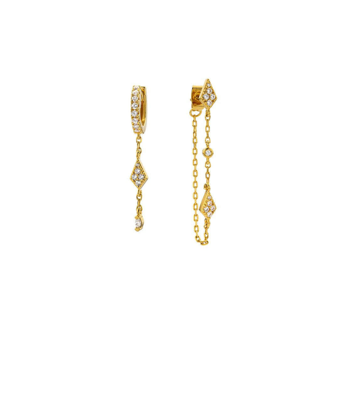 BOUCLES D'OREILLES - LOSANGE TWIN