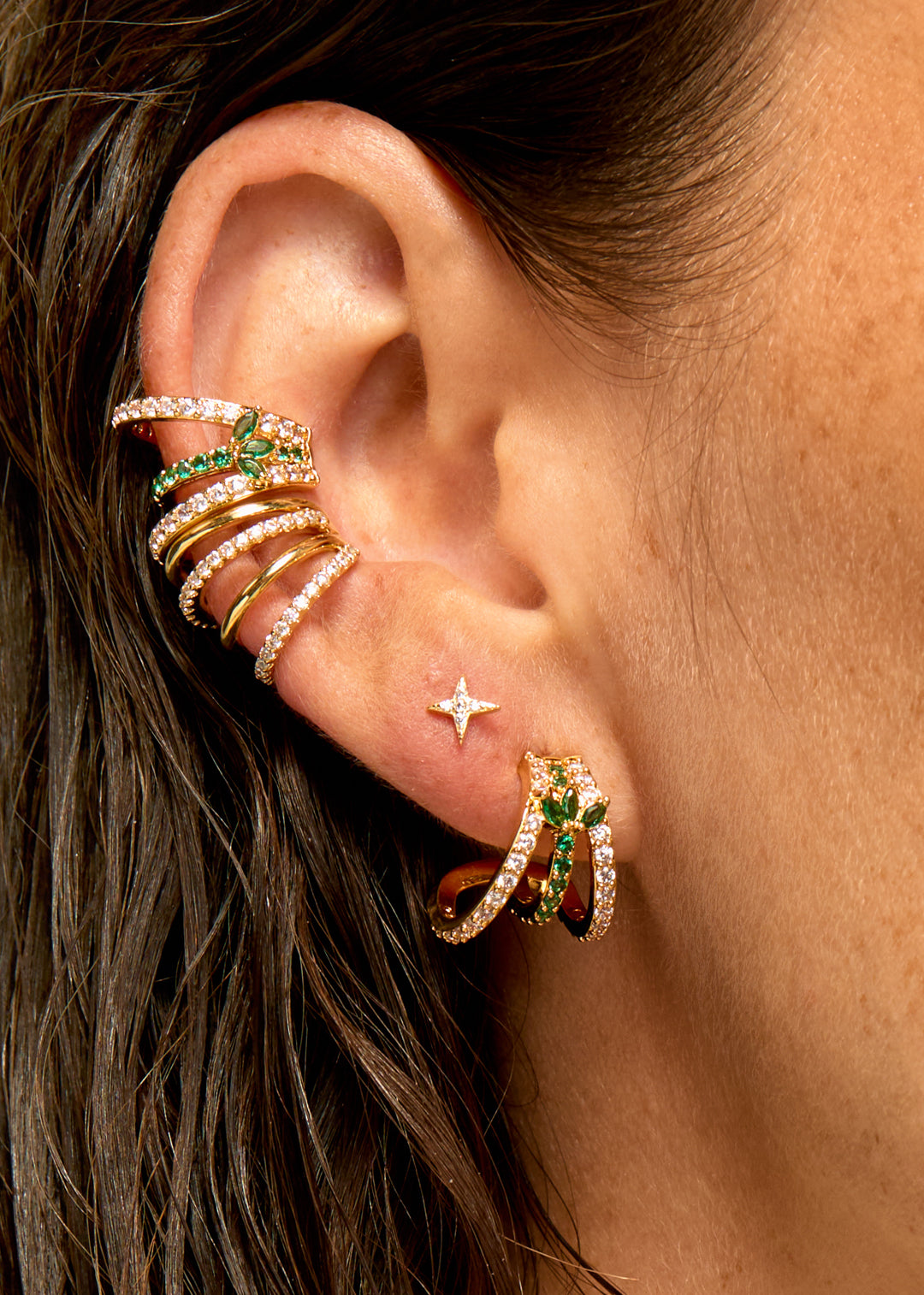 FAUX PIERCING - GREEN MALIA