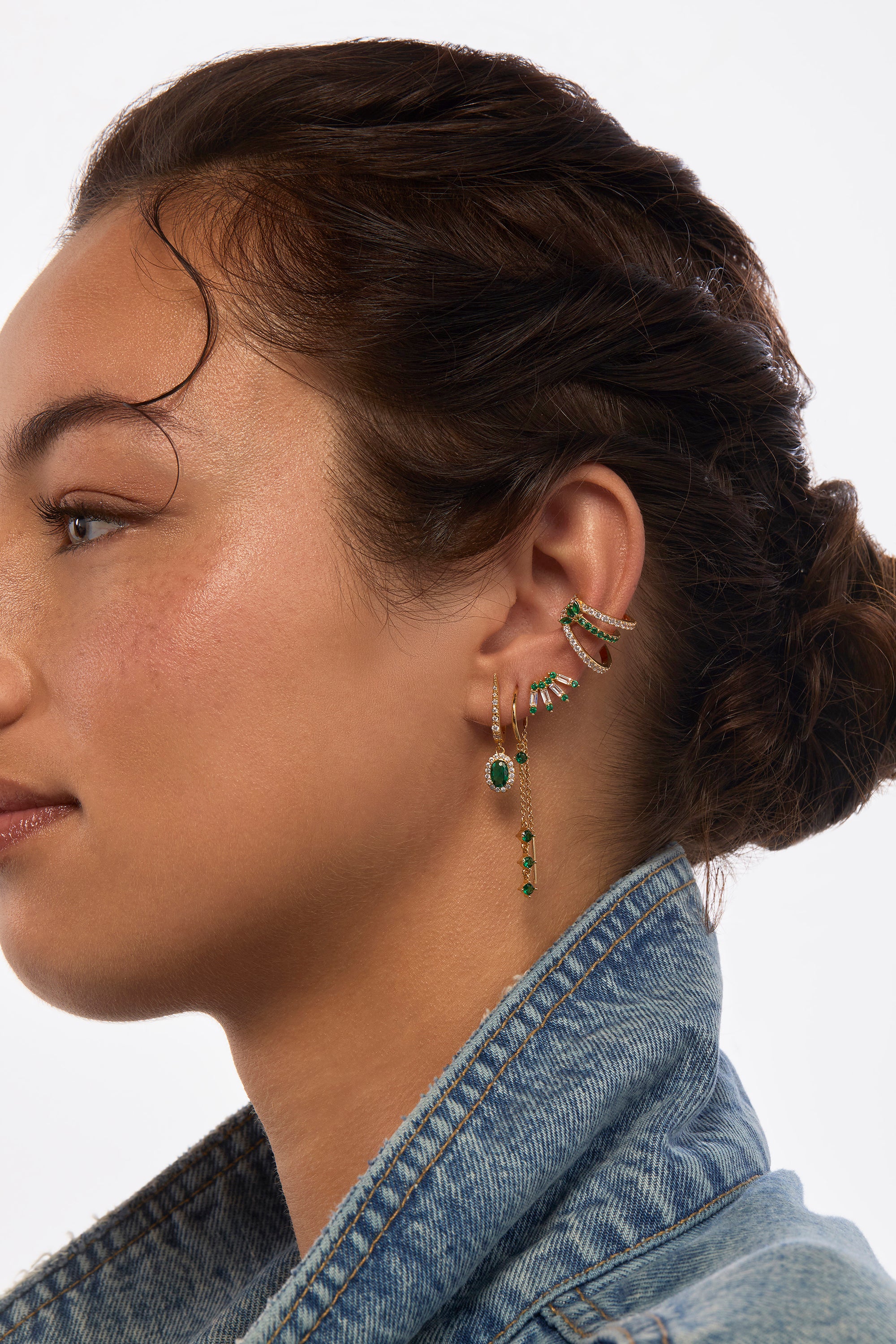 EARRINGS - GREEN VENTAGLIO