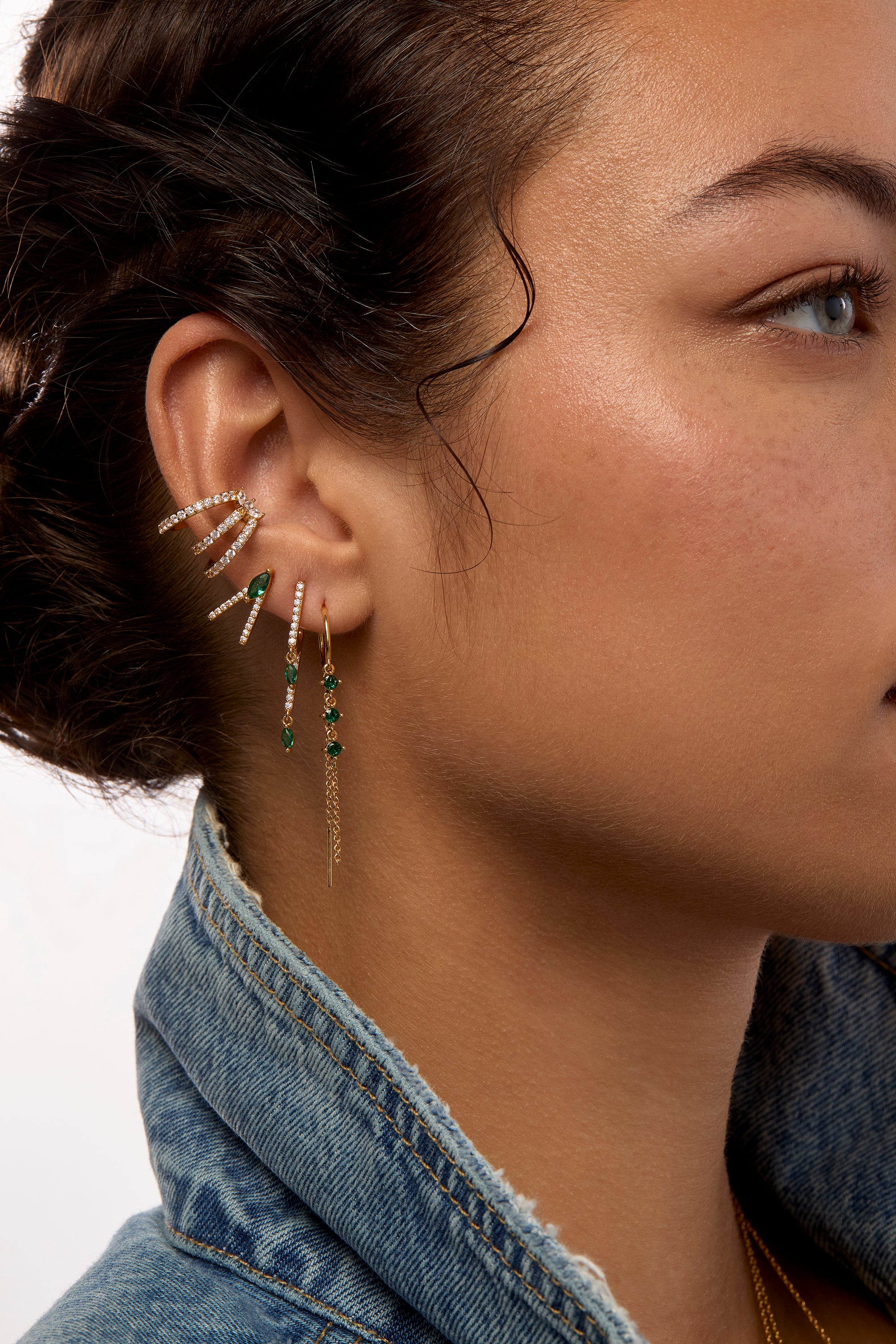 EARRINGS - GREEN RIALTO