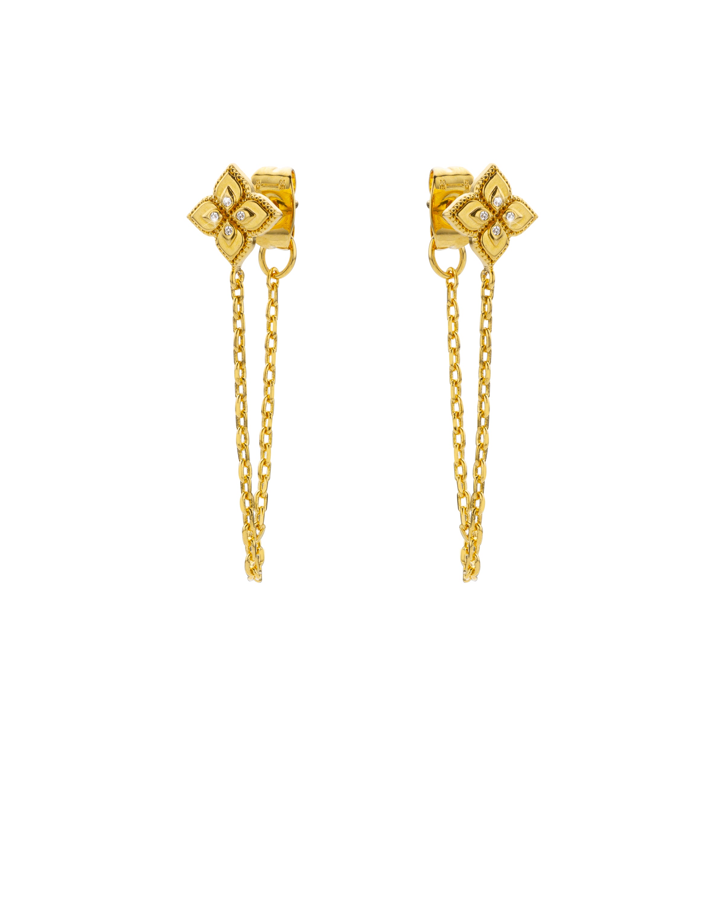 BOUCLES D'OREILLES - LOTUS CHAIN