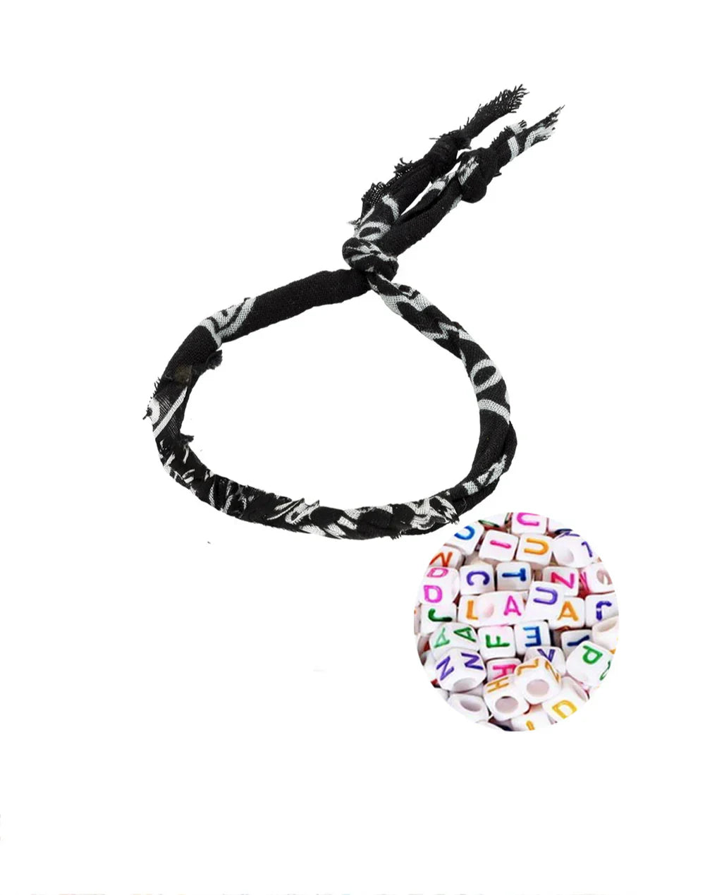 BRACELET - BANDANA - NOIR