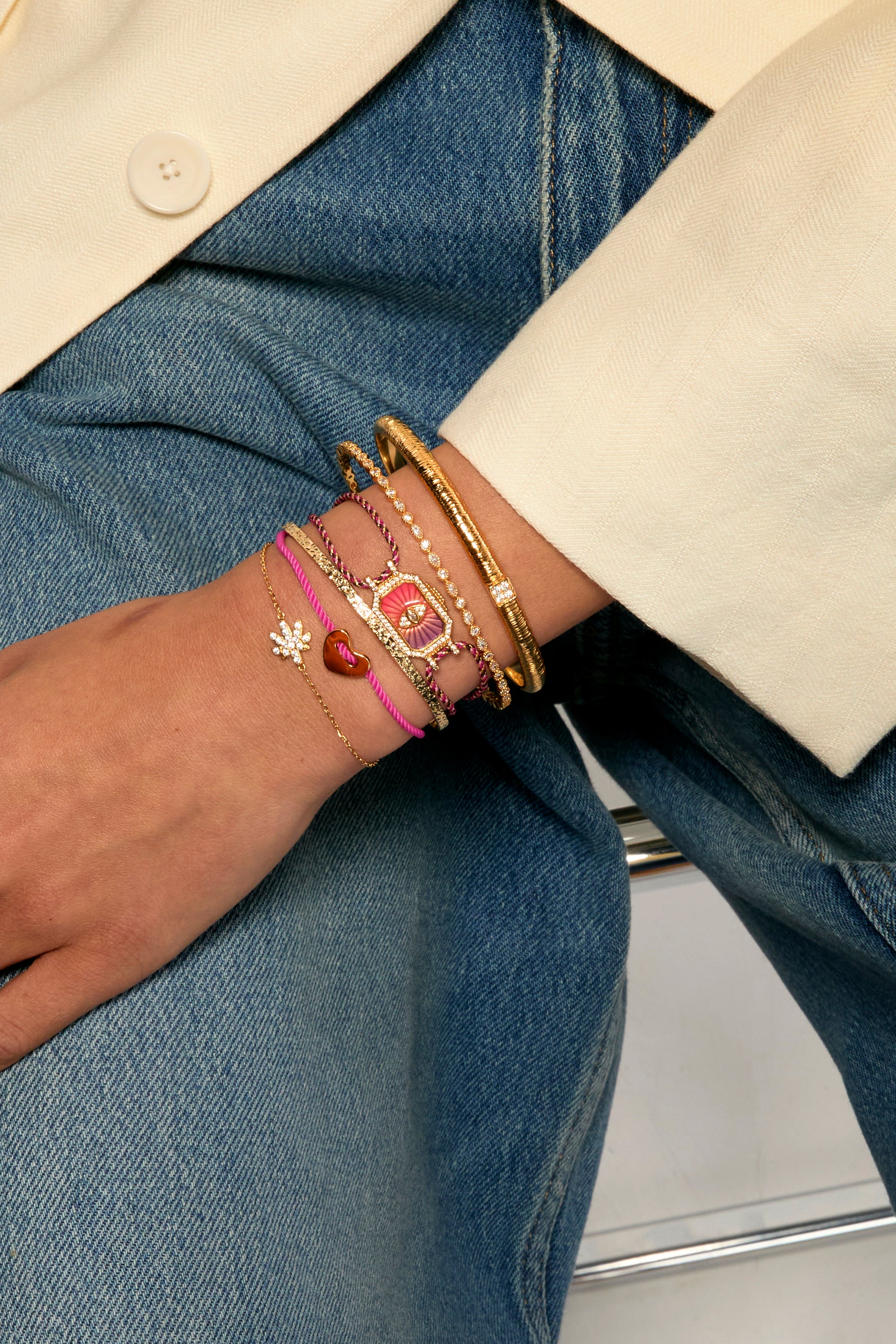 BRACELET - PINK EYE BOHEME