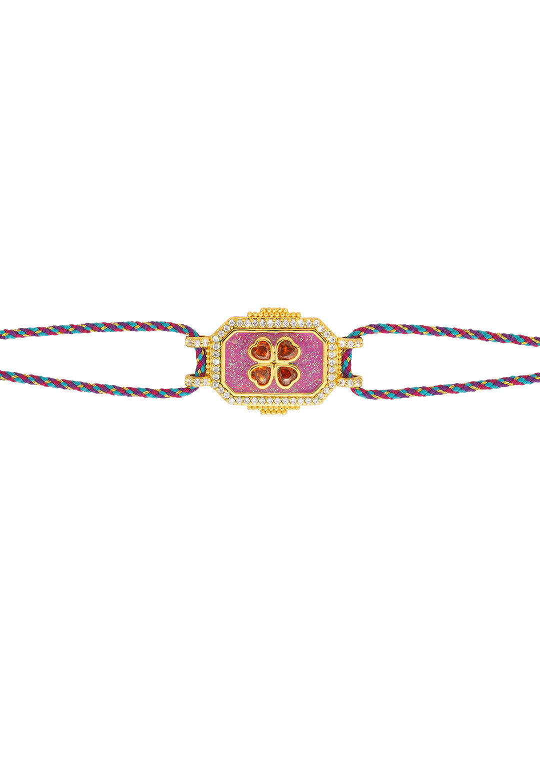 BRACELET - FUCHSIA TREFLE BOHEME