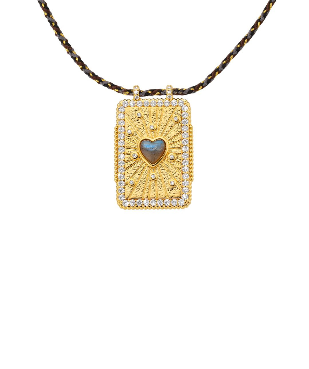 NECKLACE - LABRADORITE HEART BOHEME