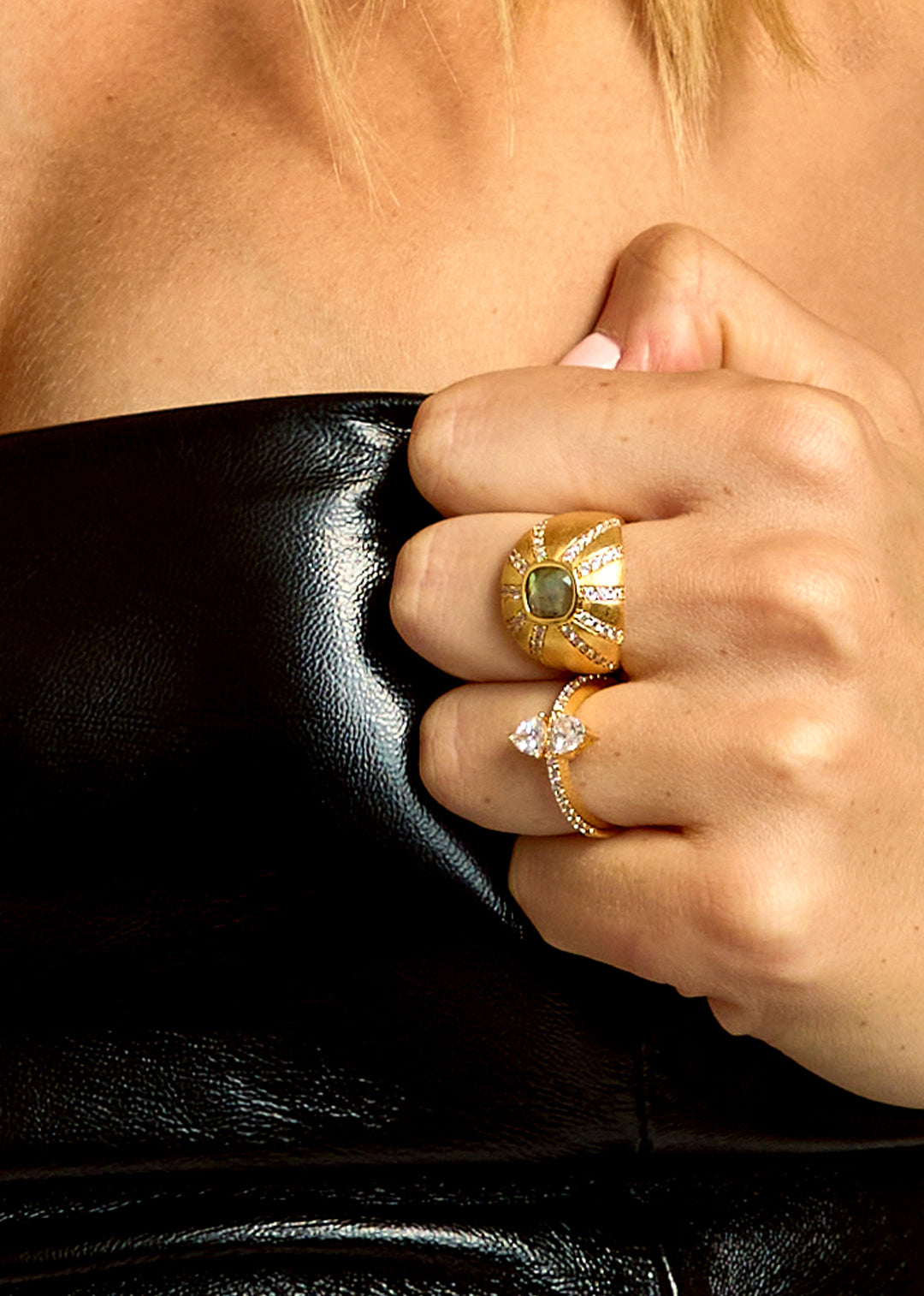 BAGUE - LABRADORITE CALIFORNIA