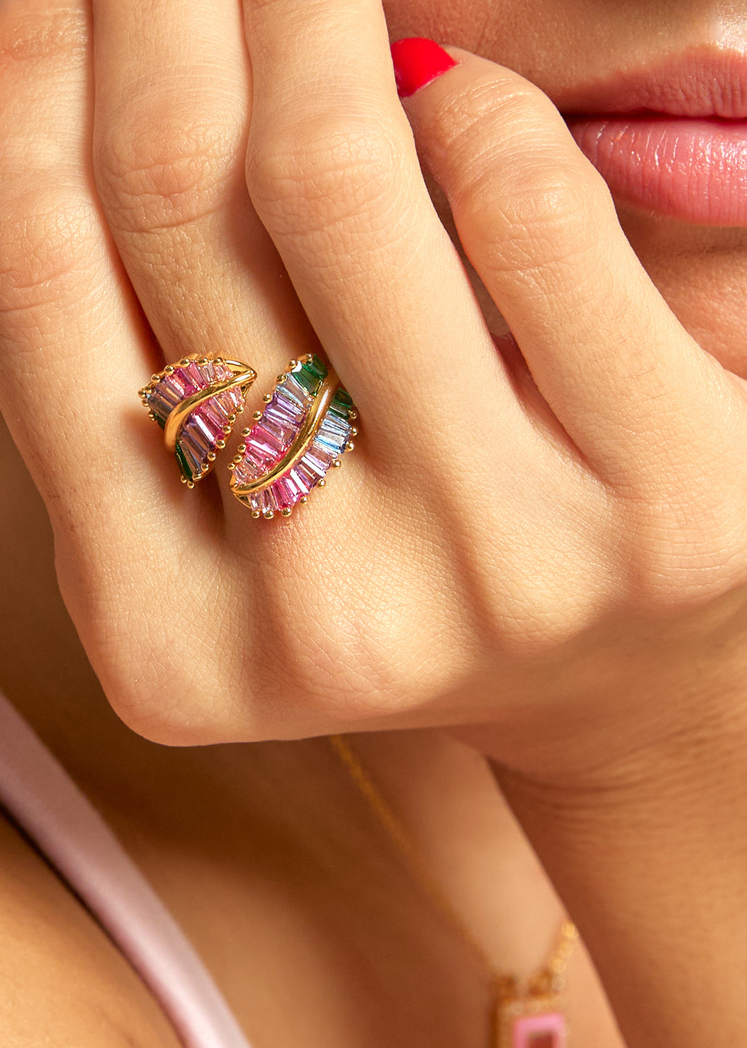 BAGUE - RAINBOW LEAVES