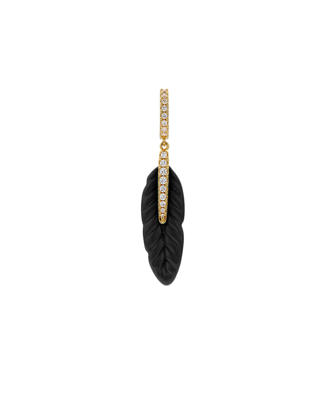 BOUCLES D'OREILLES - BLACK PLUME
