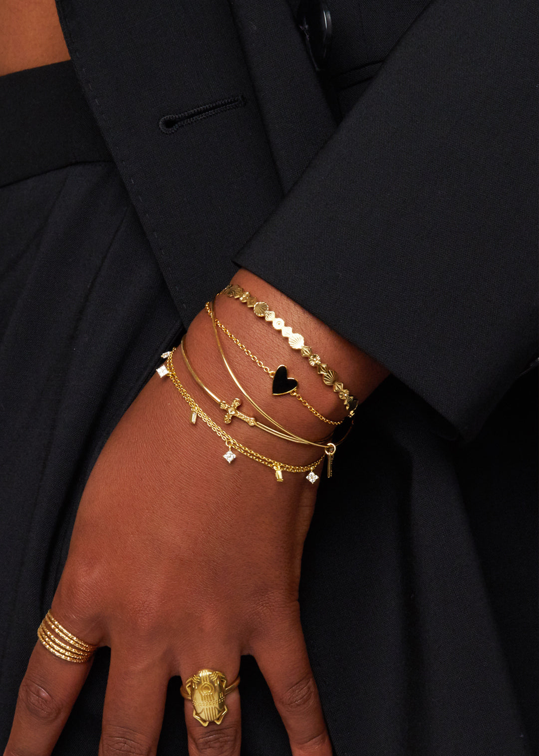 BRACELET - BLACK HEART