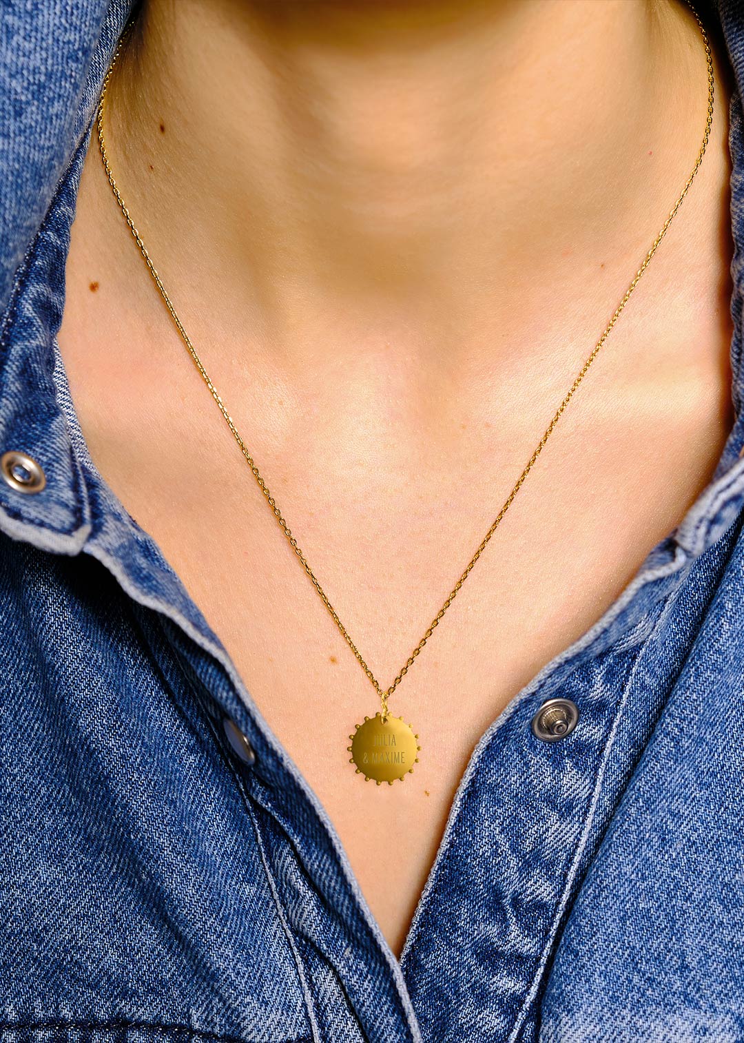 COLLIER - MEDAILLE À GRAVER