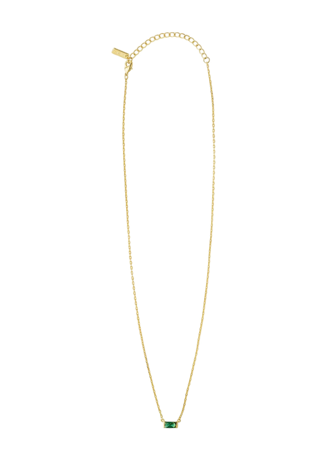 COLLIER - GREEN BAGUETTE