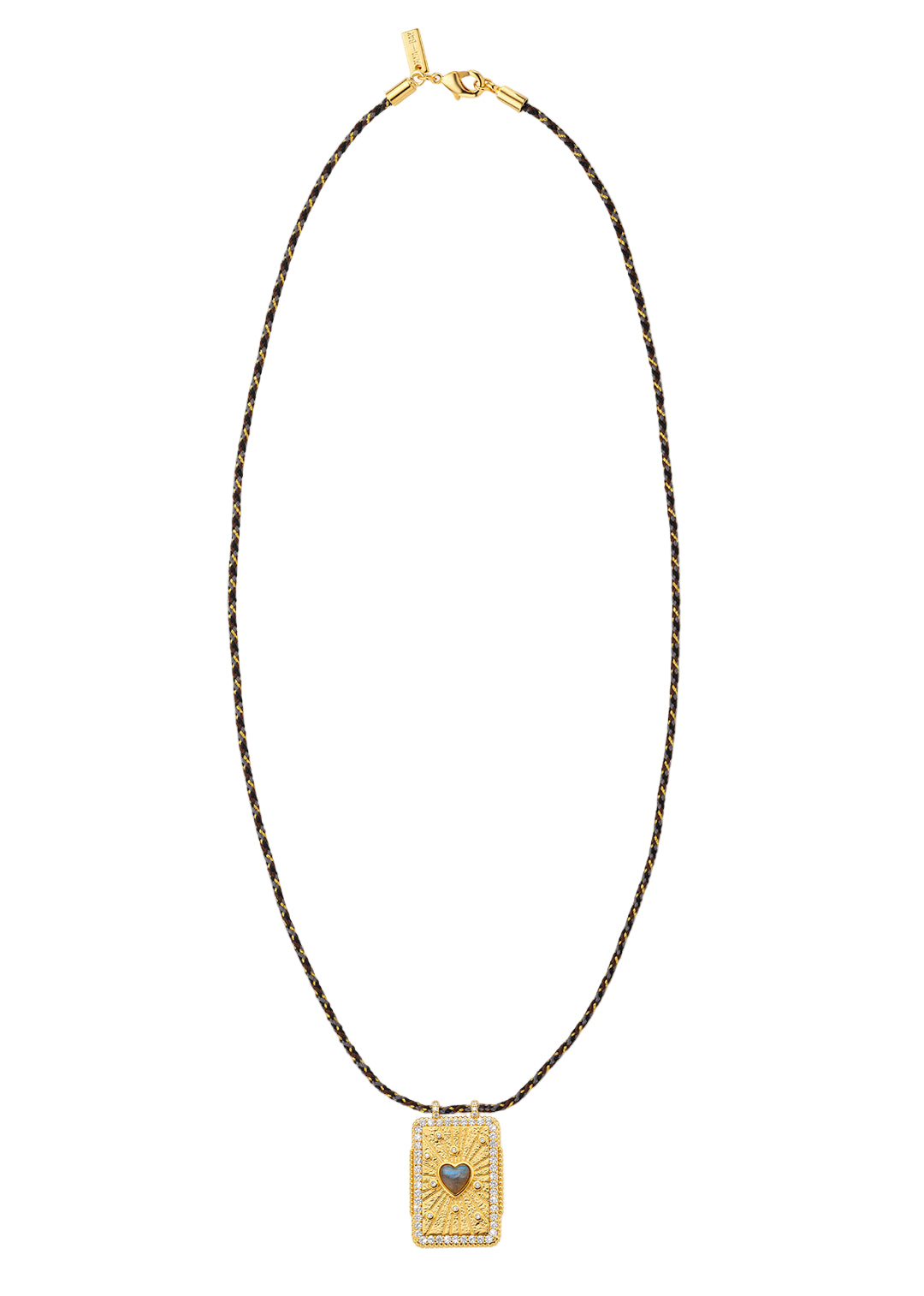 COLLIER - LABRADORITE HEART BOHEME