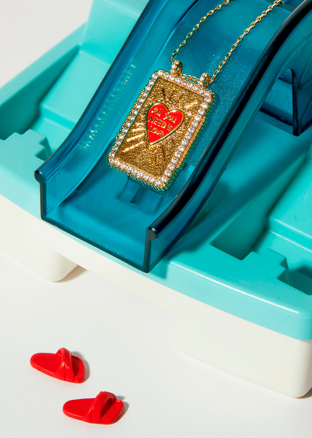 COLLIER - RED HEART BOHEME
