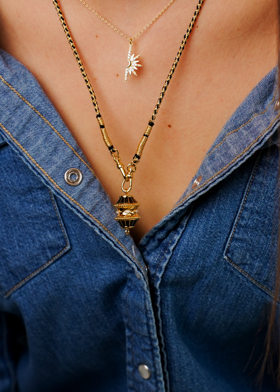 COLLIER - BIG TALISMAN BLACK