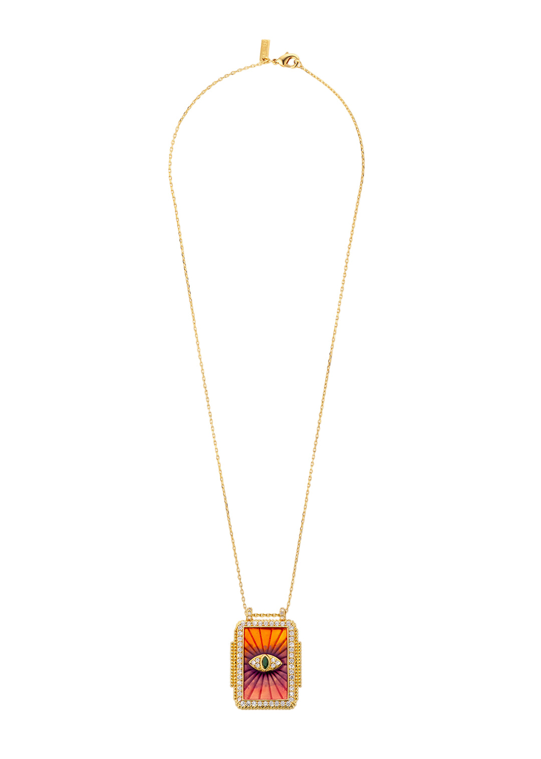 COLLIER - PINK RAINBOW EYE BOHEME