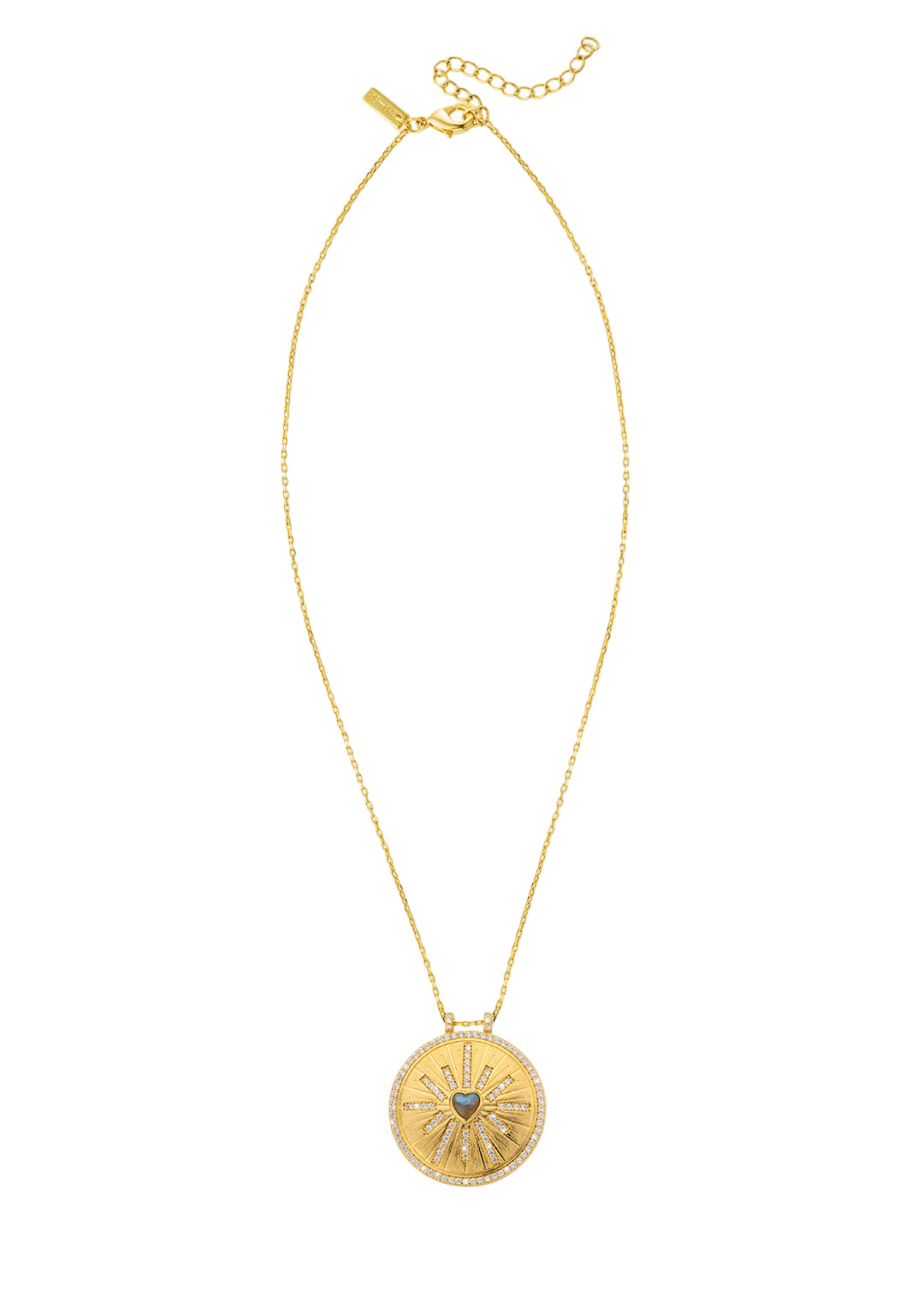 COLLIER - LABRADORITE HEART COSMOS