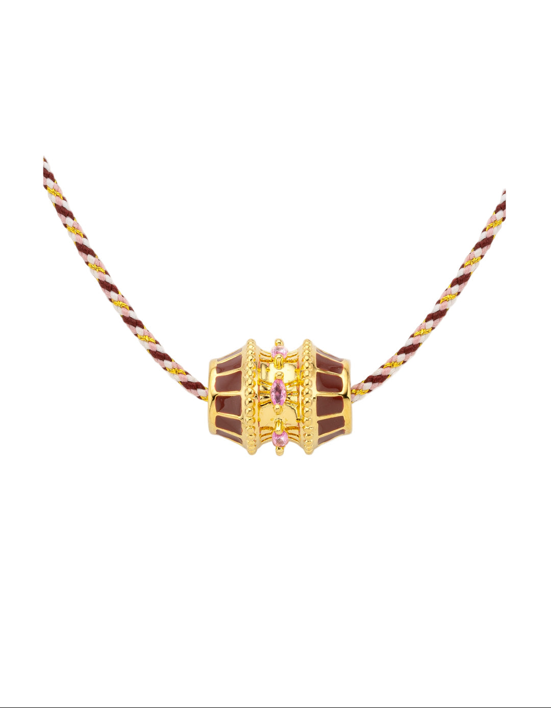 COLLIER - BURGUNDY TALISMAN
