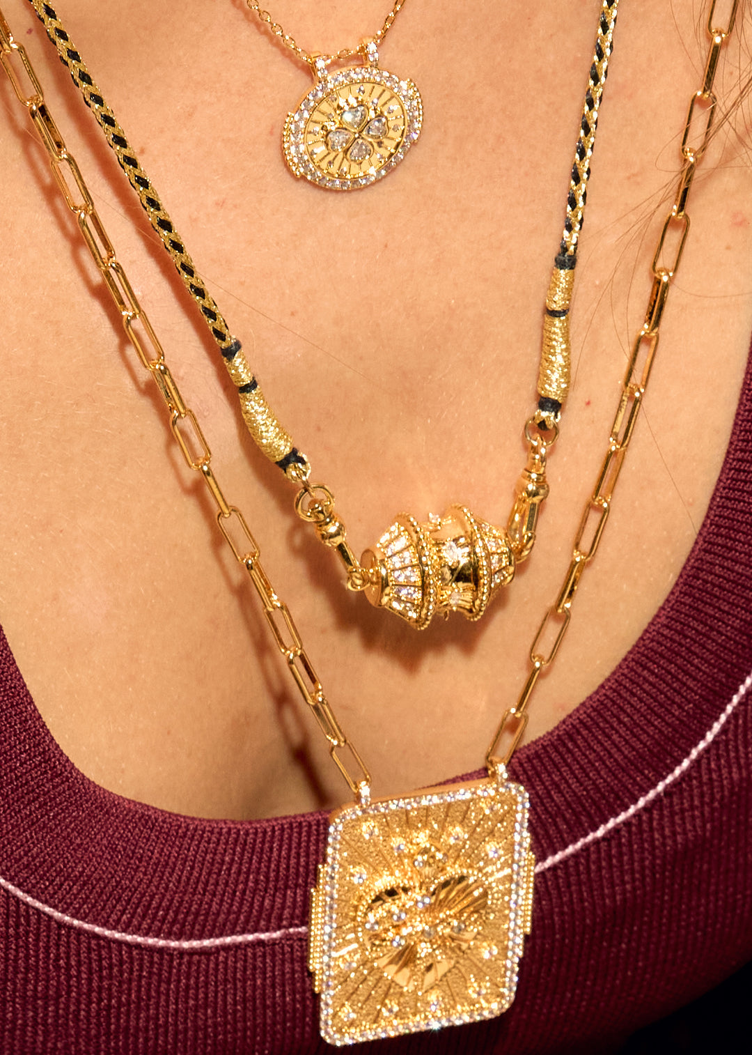 COLLIER - SHINY BIG TALISMAN