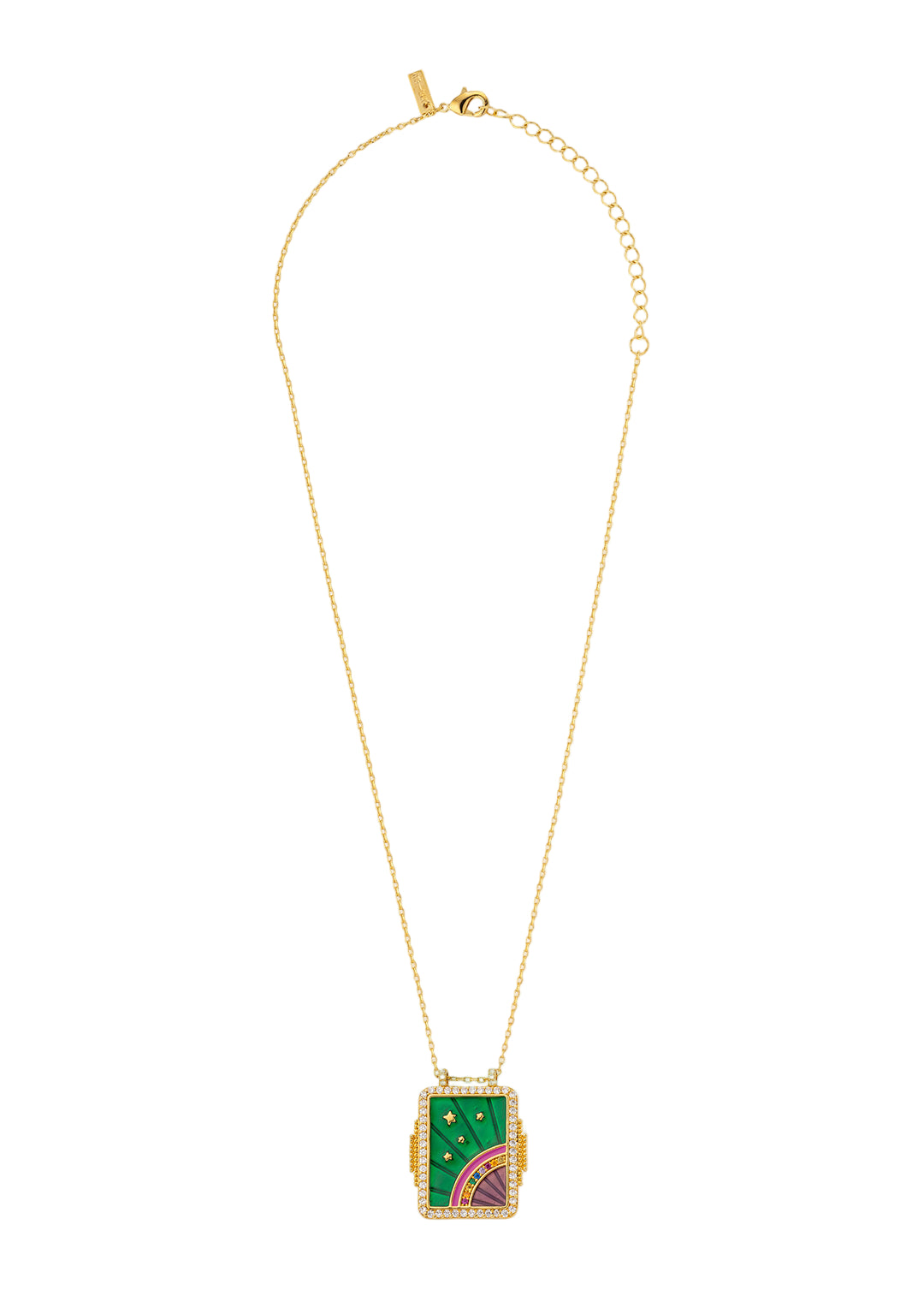 COLLIER - GREEN RAINBOW BOHEME
