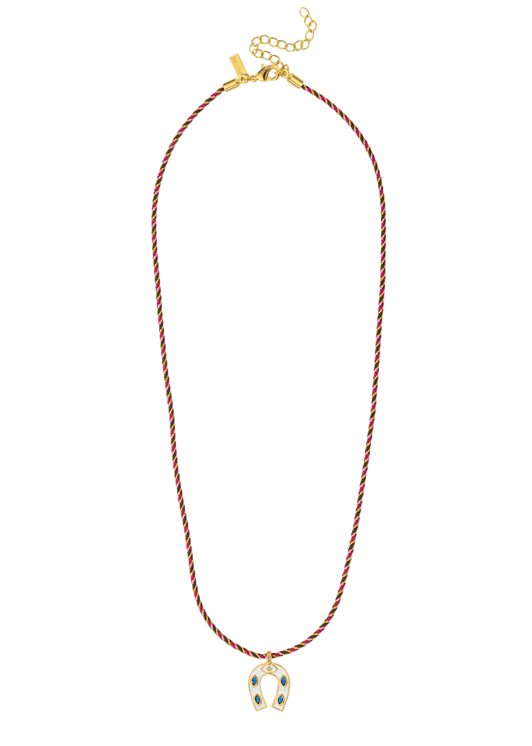COLLIER - WHITE MINI HORSESHOE