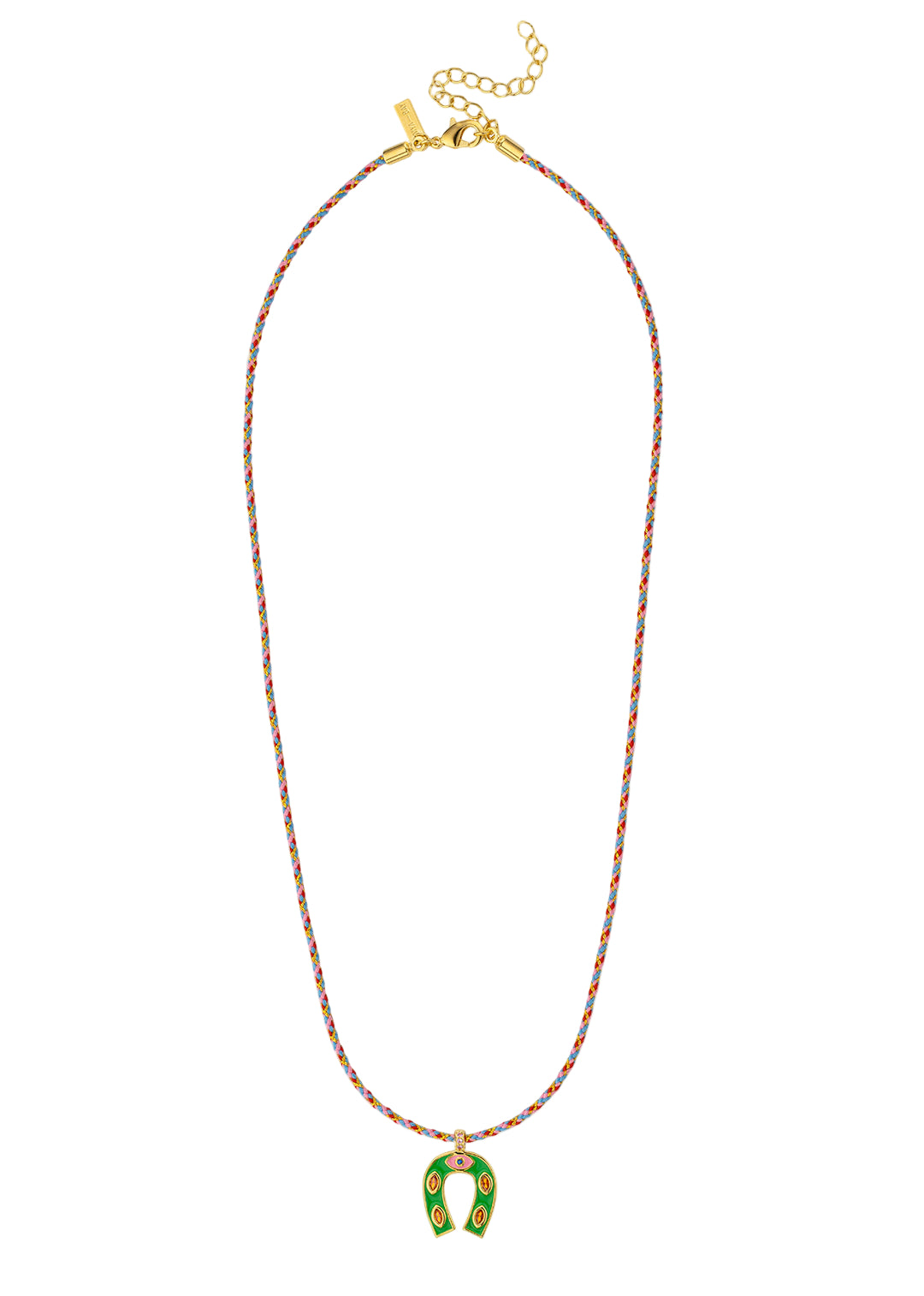 COLLIER - GREEN MINI HORSESHOE