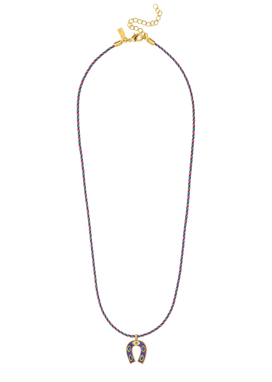 COLLIER - PURPLE MINI HORSESHOE
