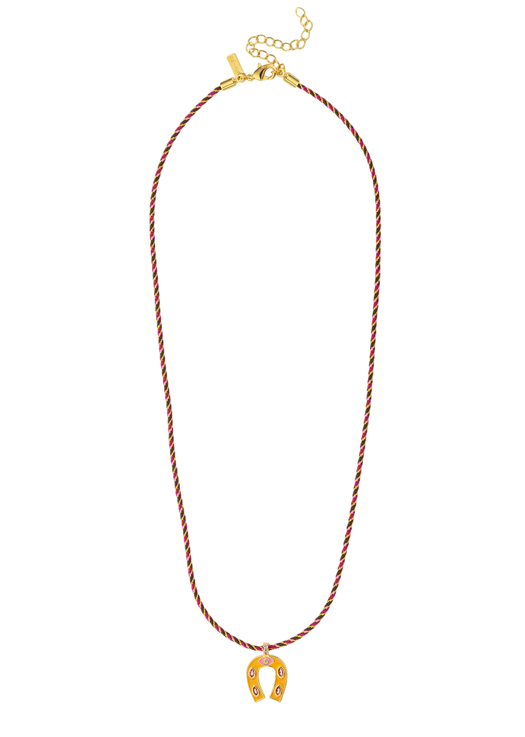 COLLIER - ORANGE MINI HORSESHOE