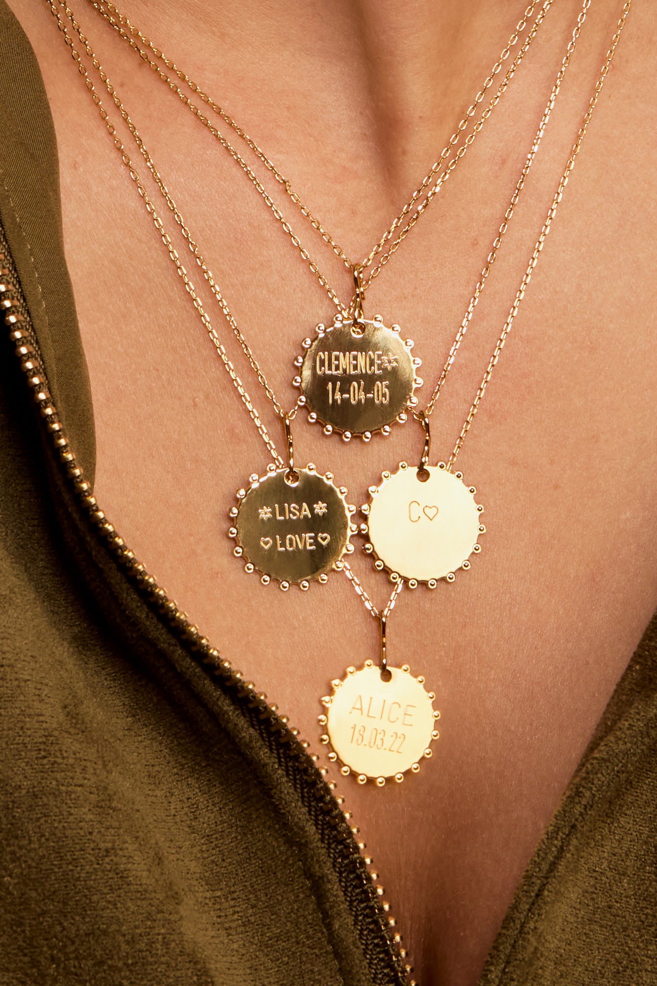 COLLIER - MEDAILLE À GRAVER