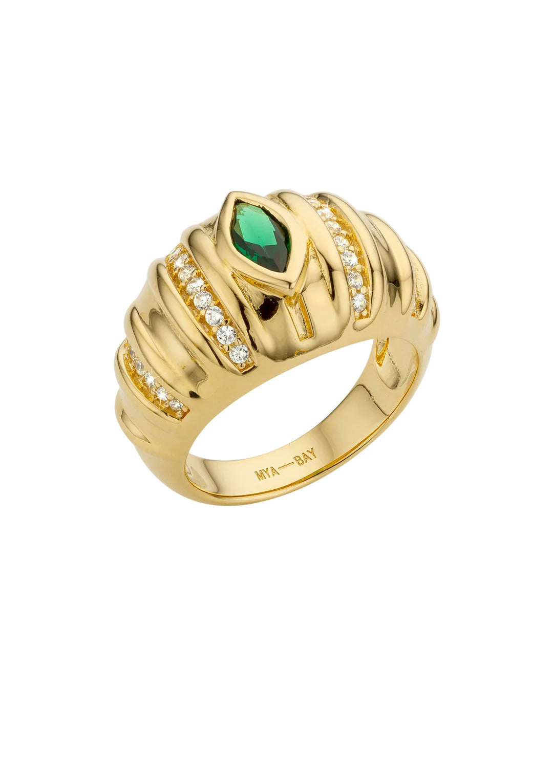 RING - GREEN STONE MIRANDA