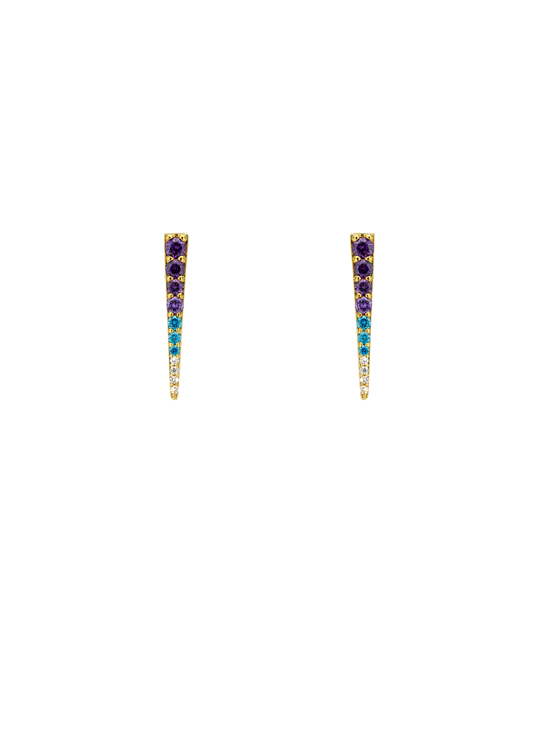 EARRINGS - PURPLE RAINBOW ICE PICK
