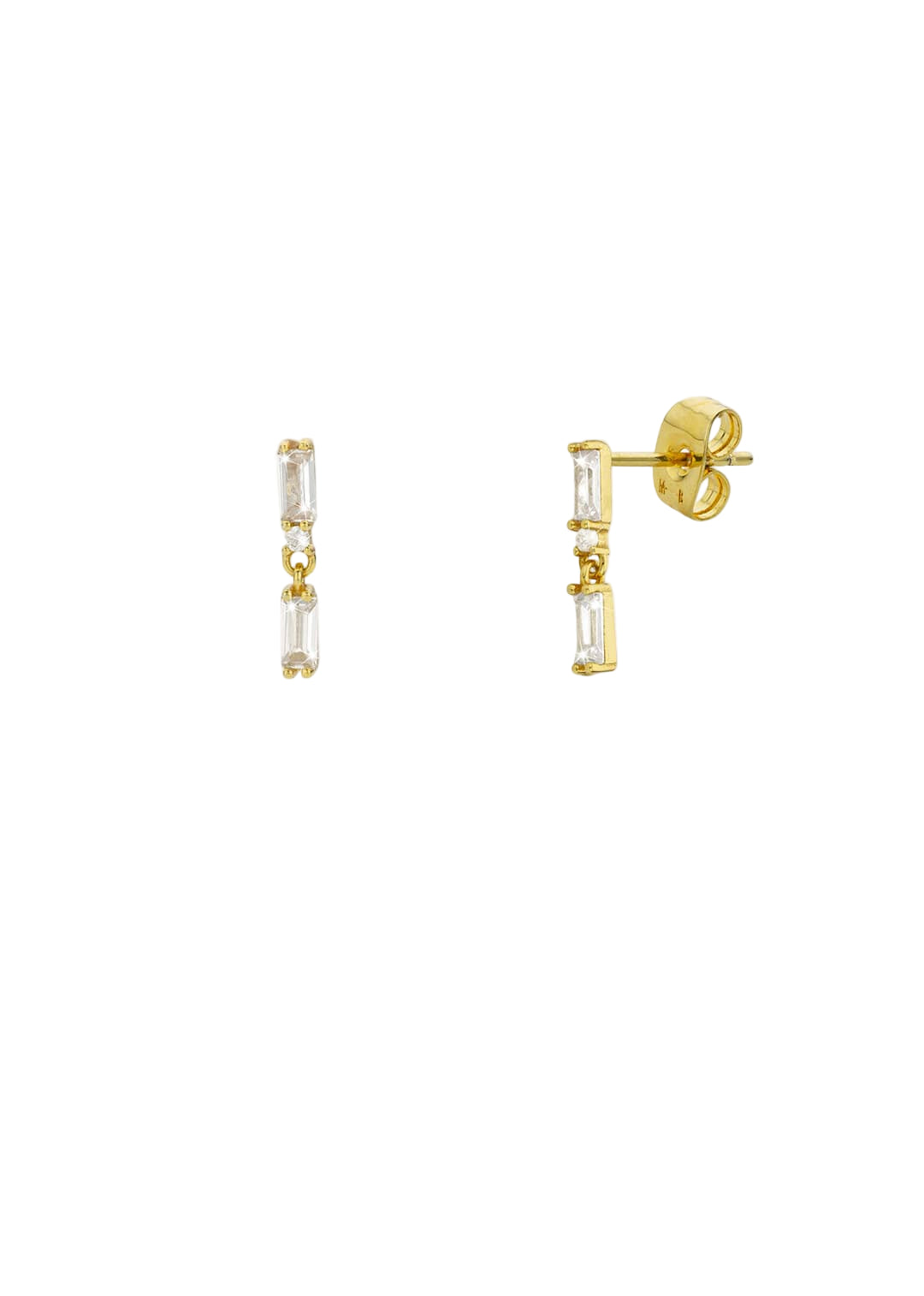 EARRINGS - TWICE BAGUETTE