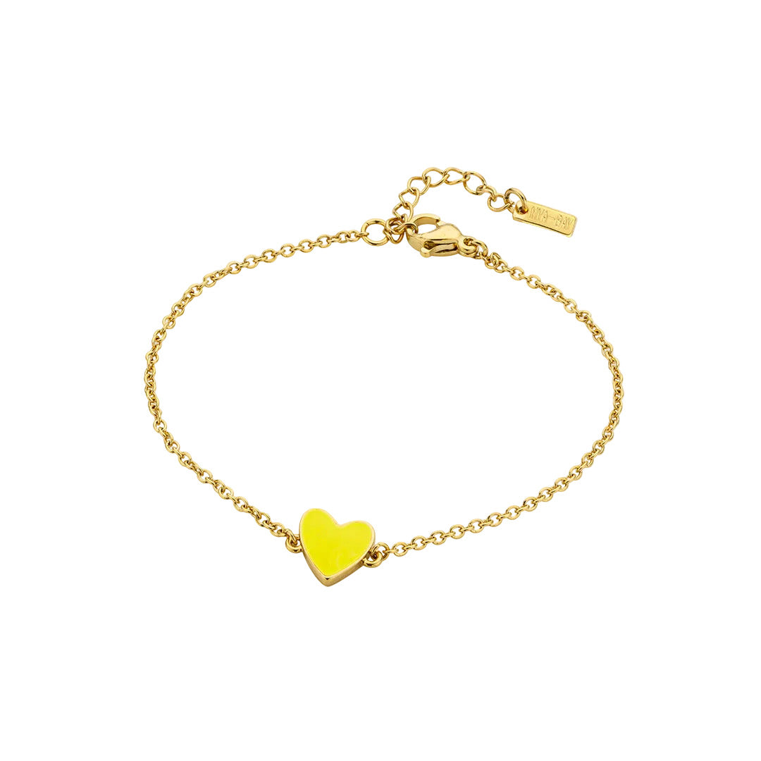 BRACELET - NEON YELLOW HEART
