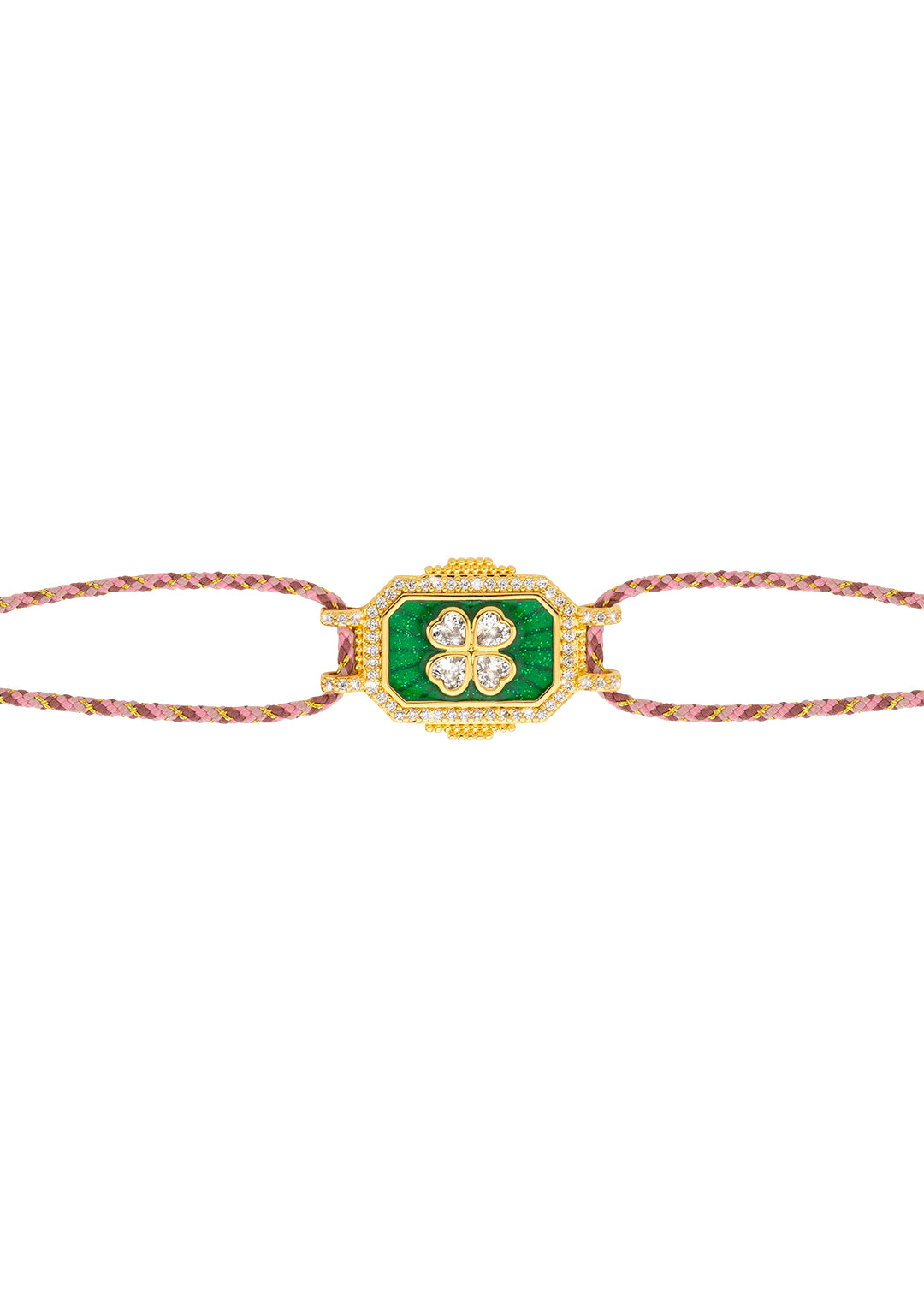 BRACELET - GREEN TREFLE BOHEME