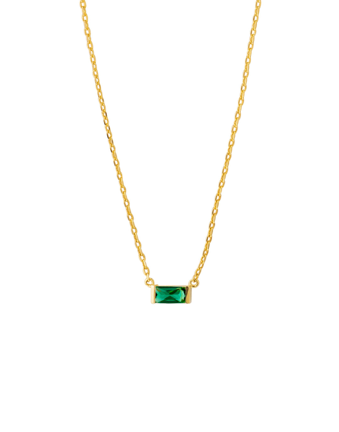 COLLIER - GREEN BAGUETTE