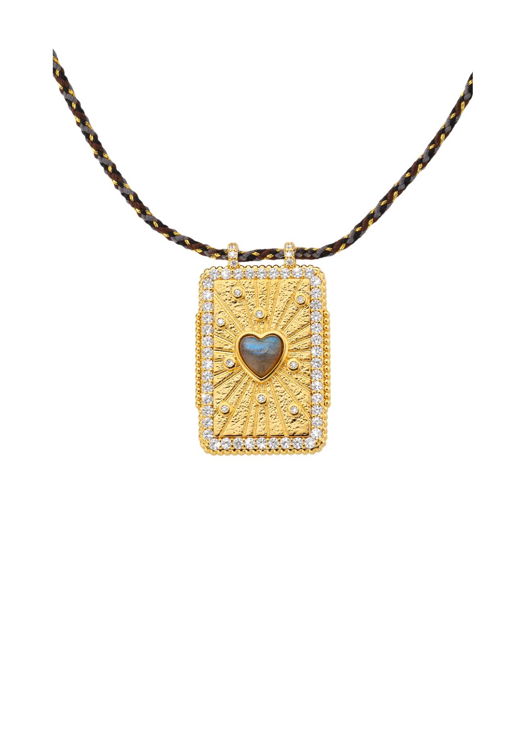 NECKLACE - LABRADORITE HEART BOHEME