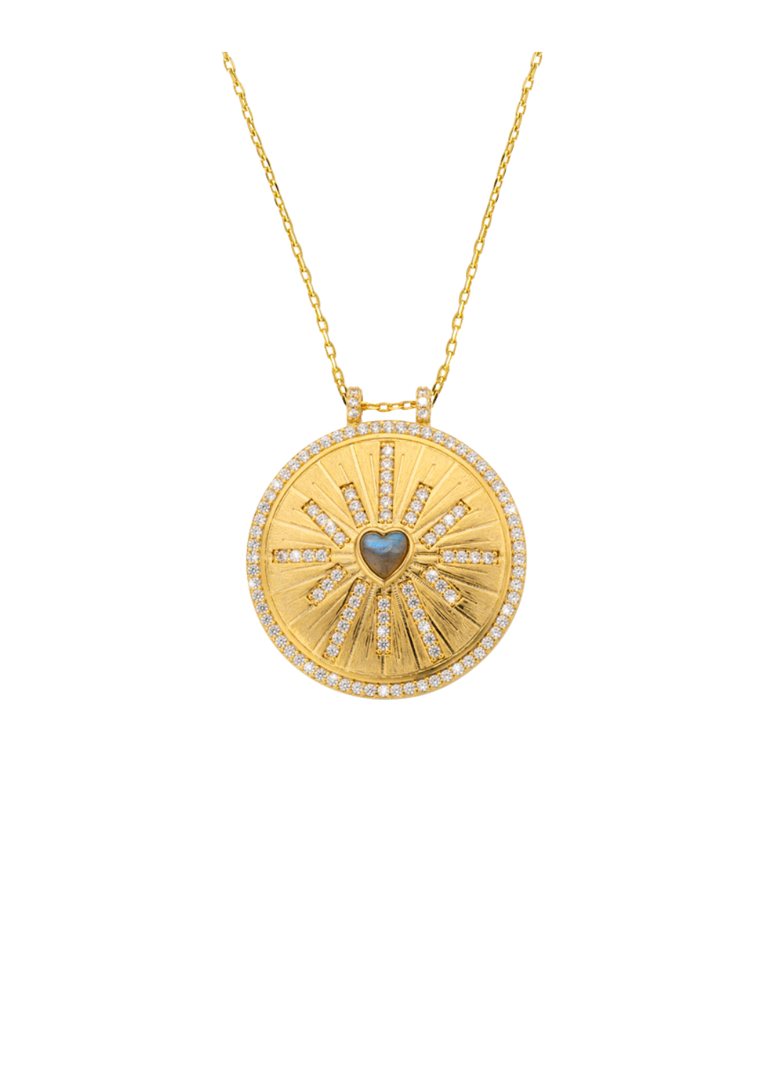 NECKLACE - LABRADORITE HEART COSMOS