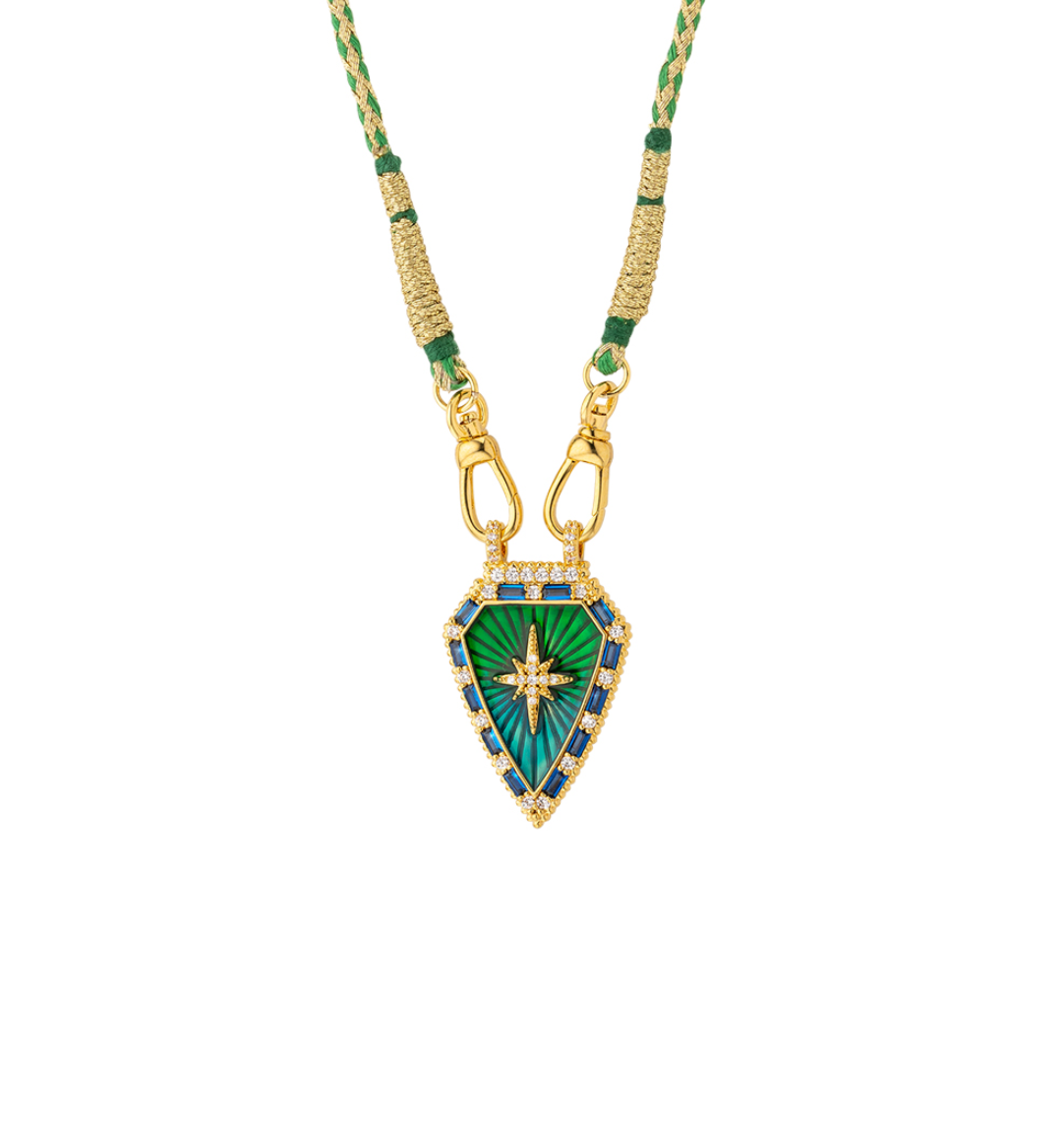 NECKLACE - BLUE RAINBOW DIWALI WARRIOR