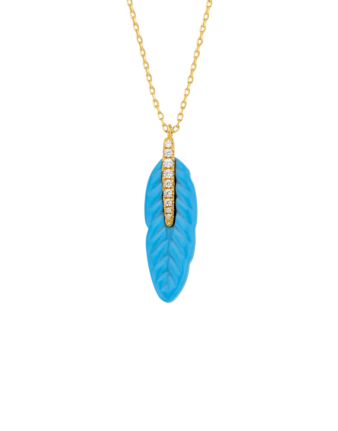 NECKLACE - TURQUOISE FEATHER