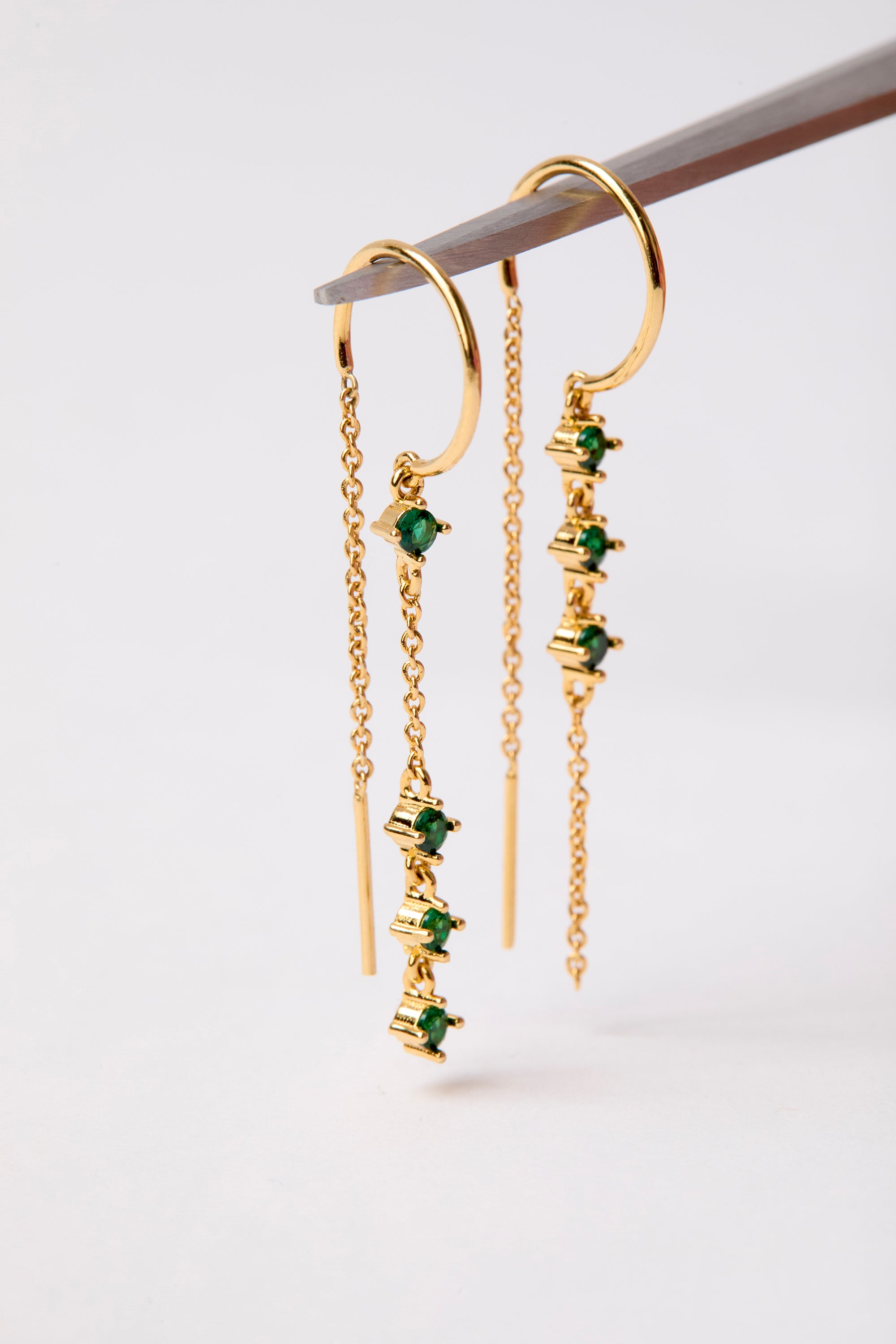 EARRINGS - GREEN RIALTO