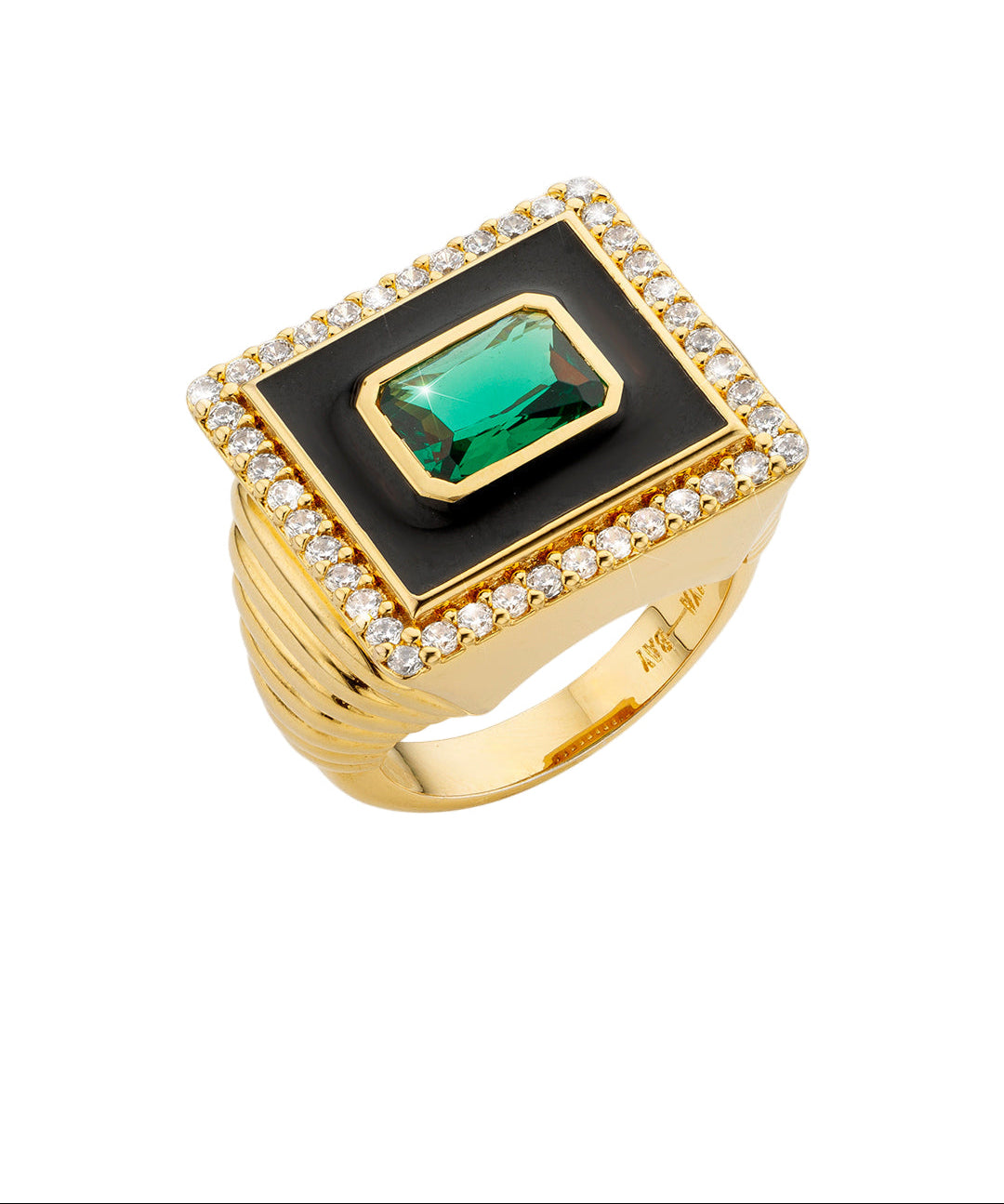 BAGUE - GREEN STONE TANYA