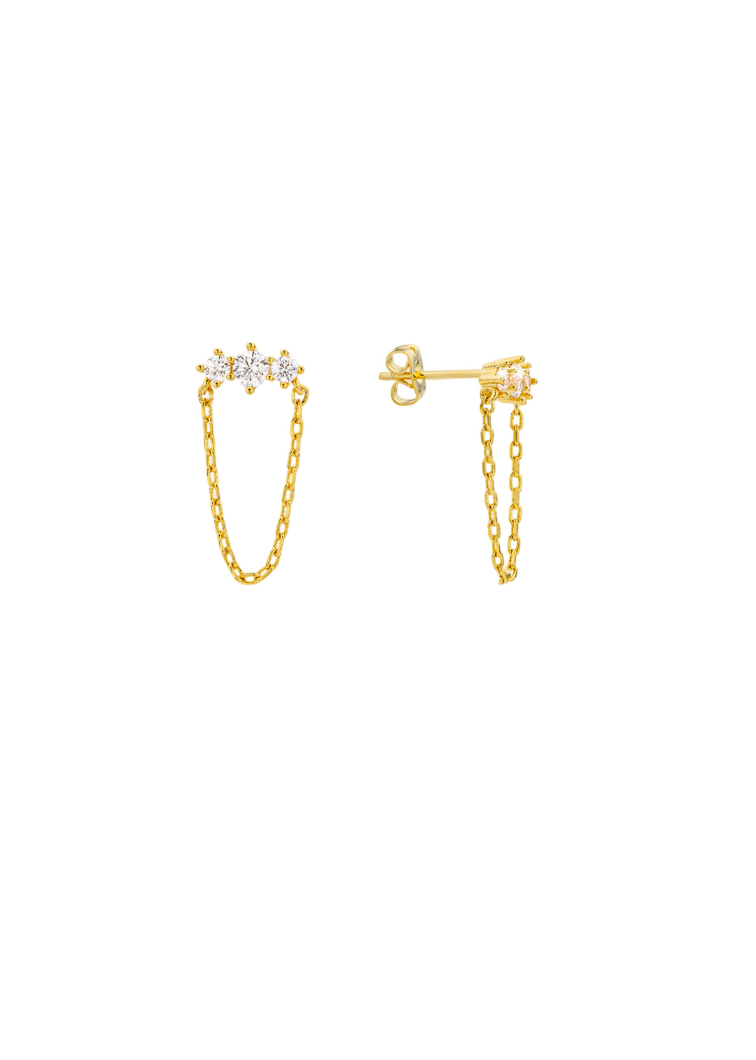 BOUCLES D'OREILLES - TRILOGY CHAIN