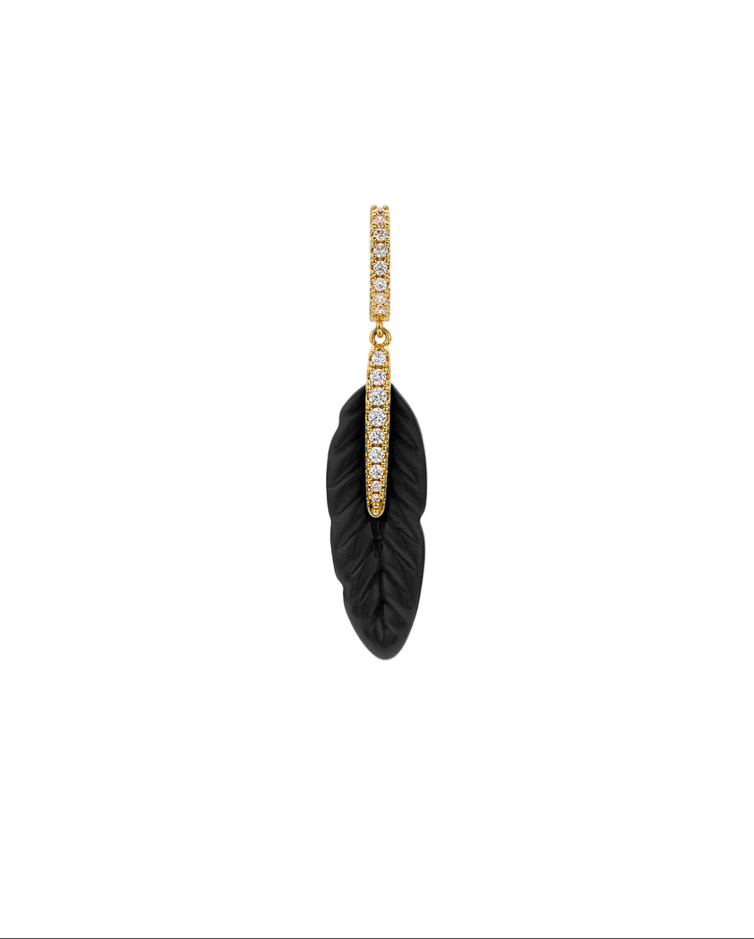 BOUCLES D'OREILLES - BLACK PLUME