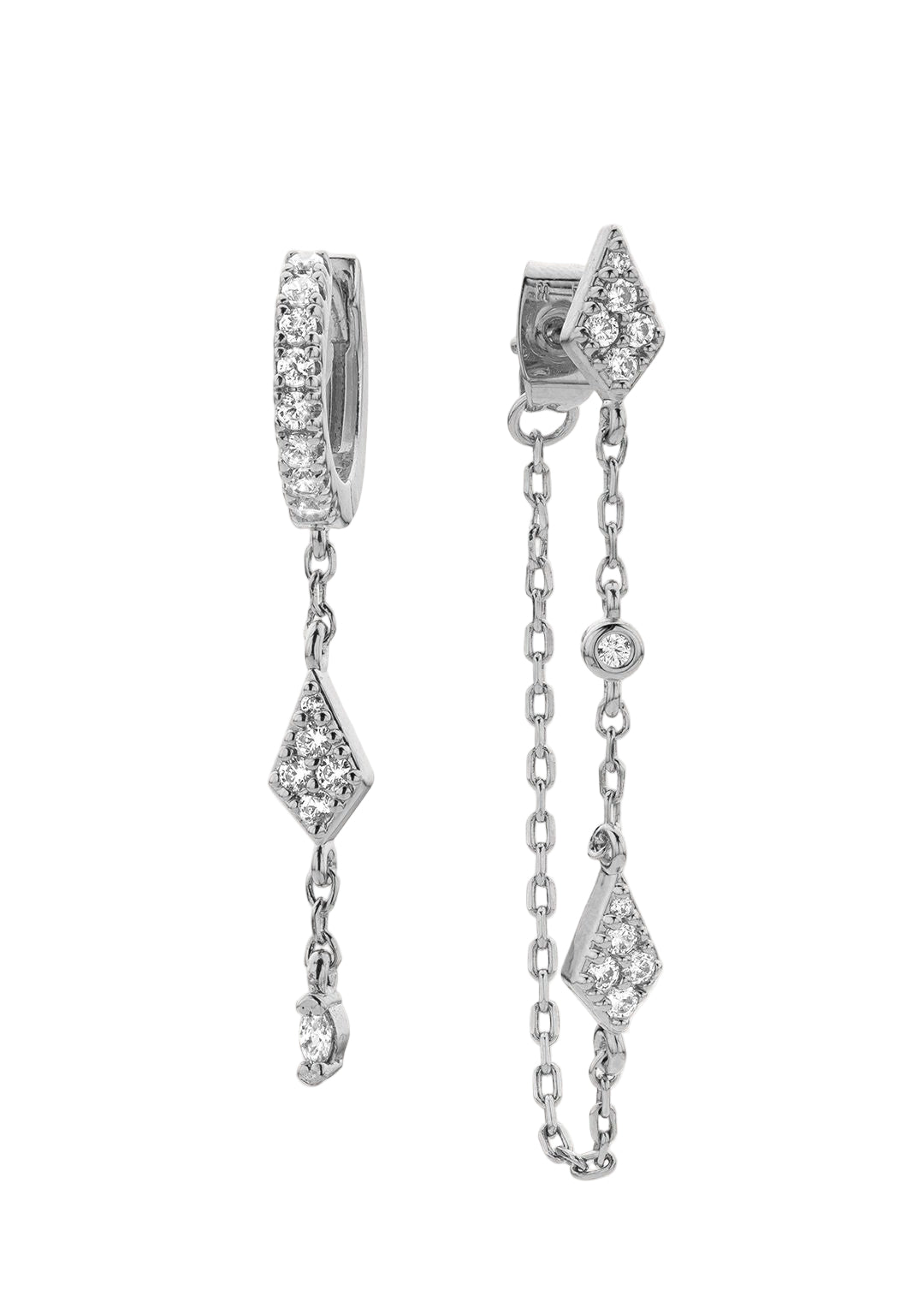 EARRINGS - TWIN DIAMOND