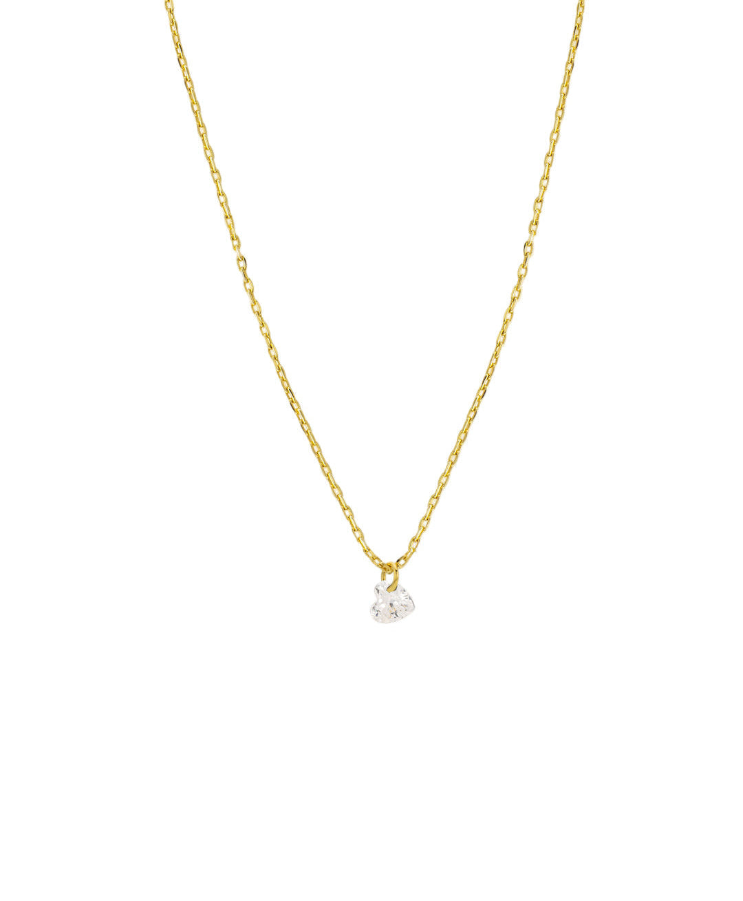 COLLIER - WHITE CRYSTAL HEART