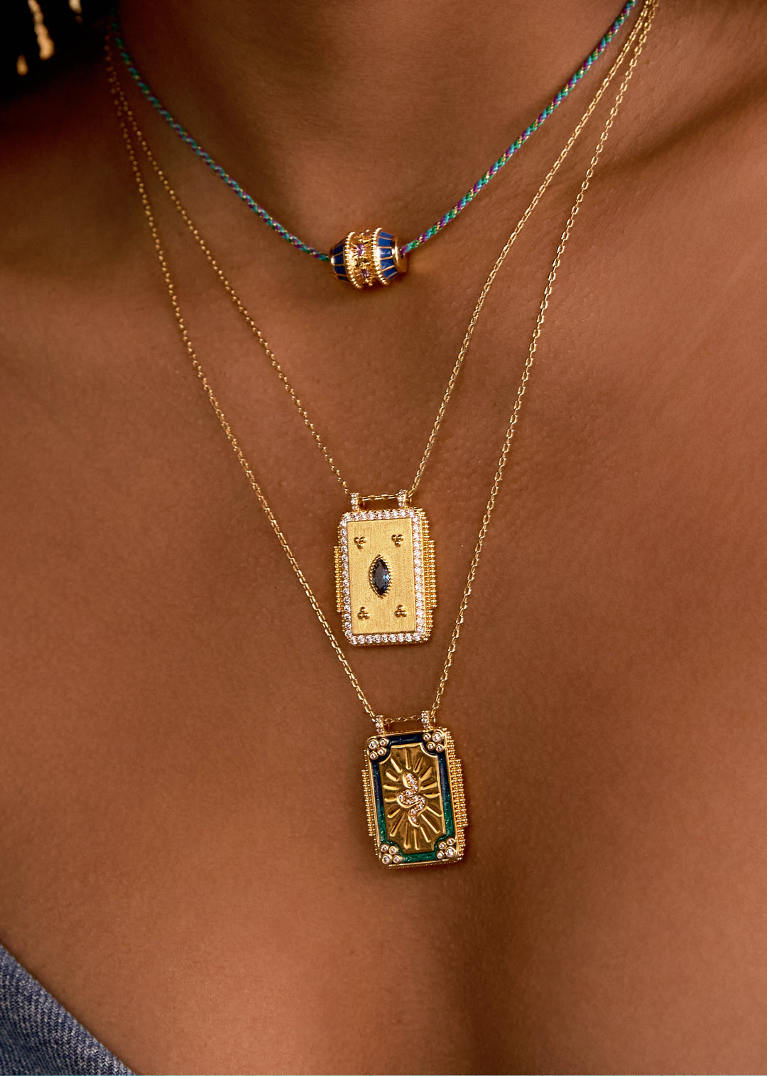 COLLIER - BLUE MYSTIC TWICE BOHEME