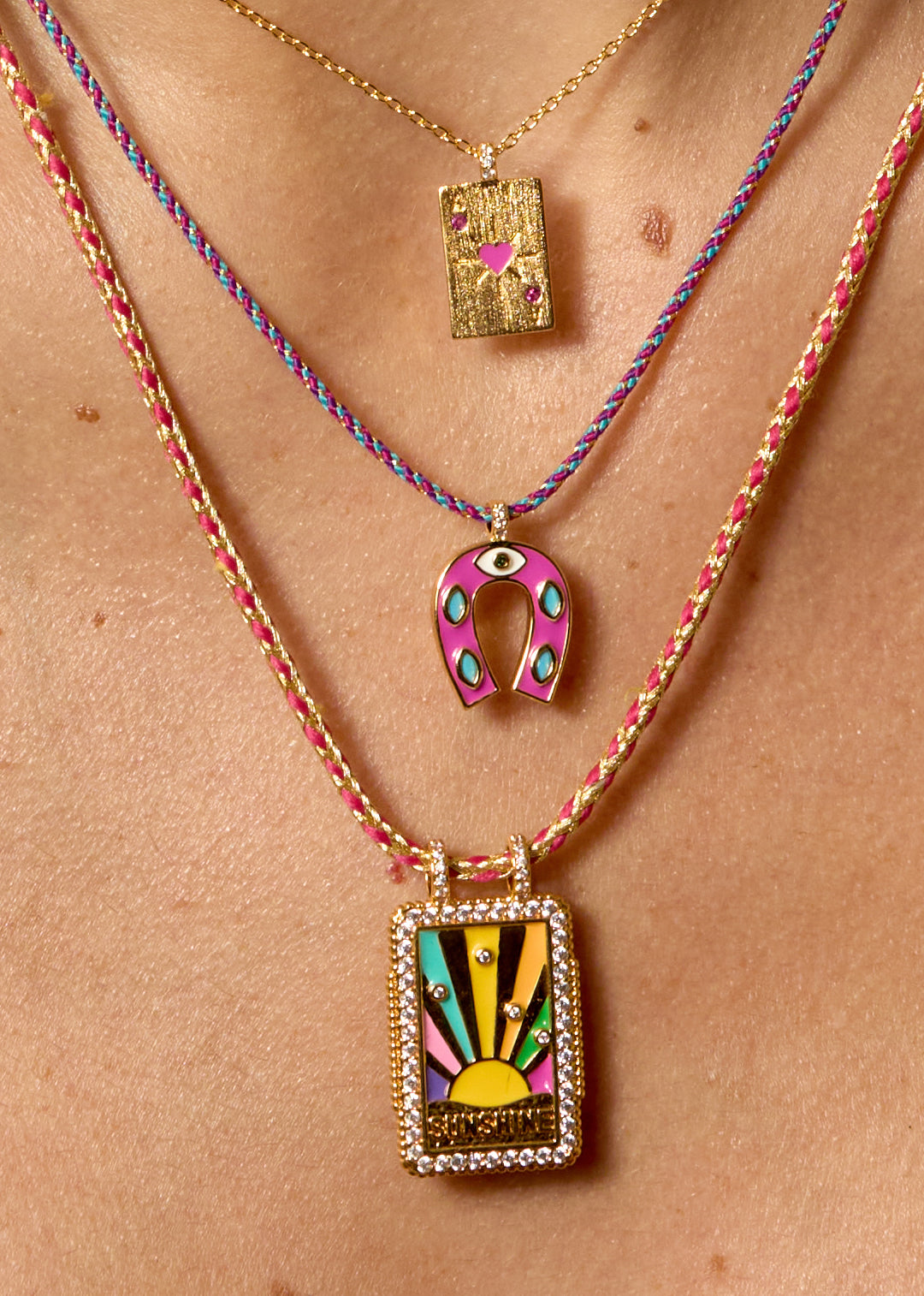 COLLIER - FUCHSIA MINI HORSESHOE